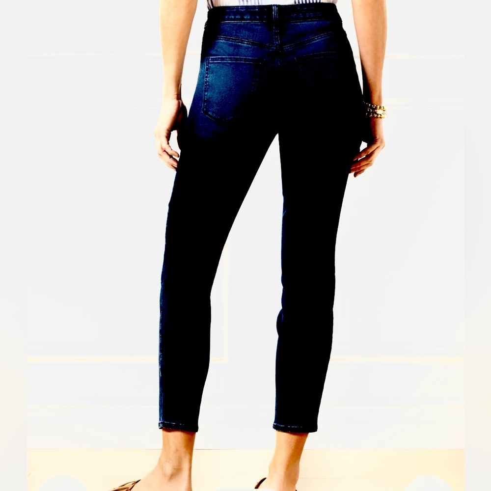 Talbots Women's Dark Blue crops Jeggings NWOT Size 8P